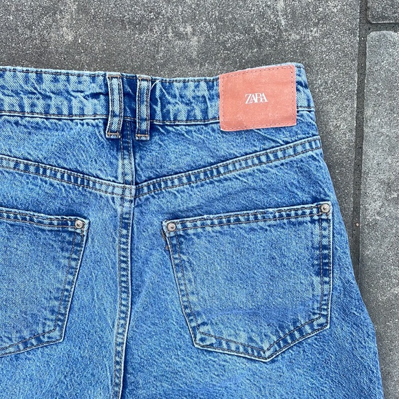 Blue Full-Length Zara Ripped Jeans - Picture 3 of 3